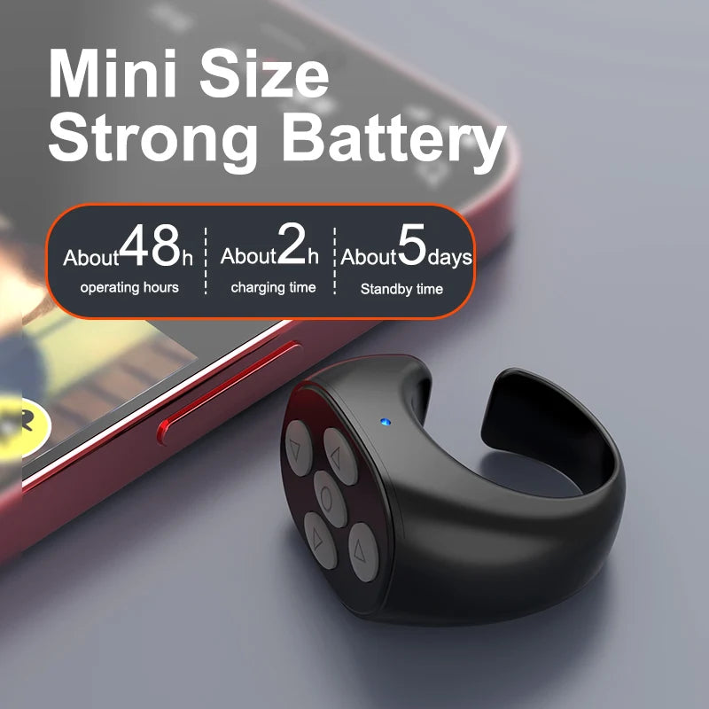 2025 Bluetooth Tiktok Remote Control Ring Gadget Flipping Selfie Fingertip Controller Give Likes 4 Buttons 10m for IPhone Xiaomi