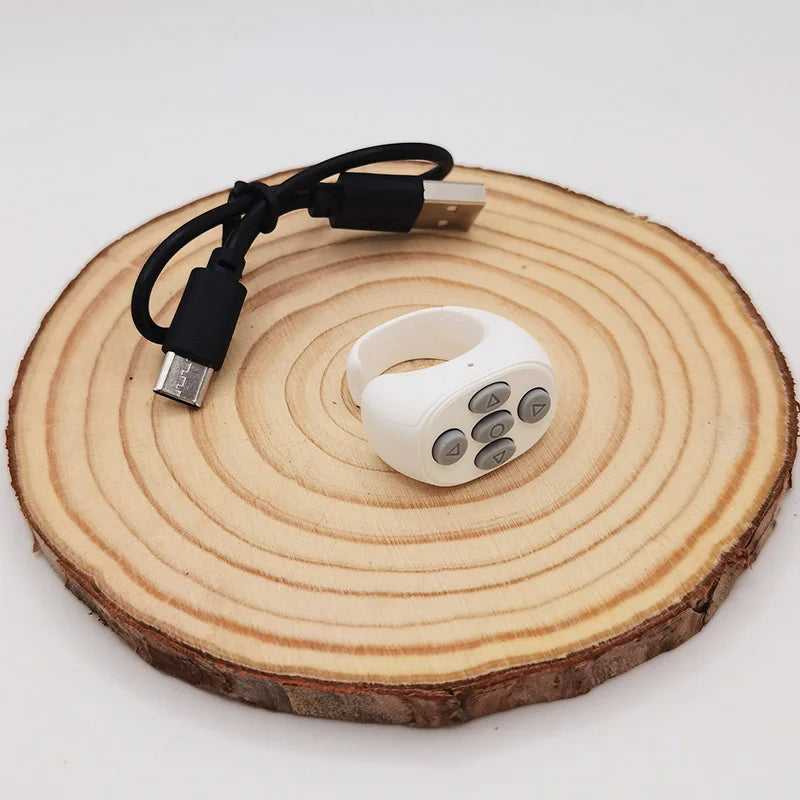2025 Bluetooth Tiktok Remote Control Ring Gadget Flipping Selfie Fingertip Controller Give Likes 4 Buttons 10m for IPhone Xiaomi