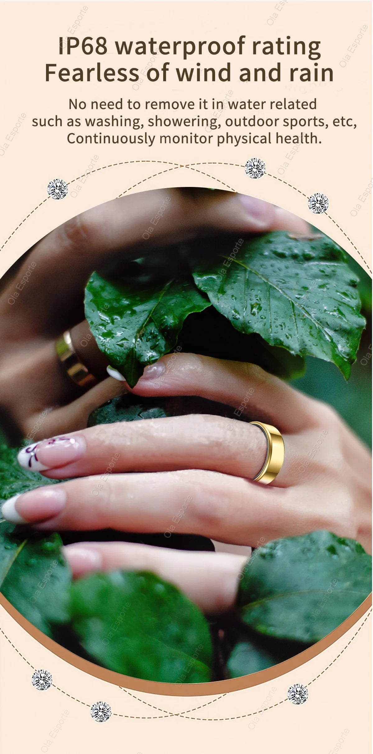 For Xiaomi Smart Ring 2025 Men Women Health Heart Rate Blood Oxygen Monitor Smartring IP68 & 5ATM Waterproof, Multi-sport Mode