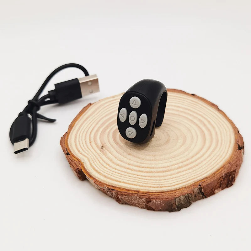 2025 Bluetooth Tiktok Remote Control Ring Gadget Flipping Selfie Fingertip Controller Give Likes 4 Buttons 10m for IPhone Xiaomi