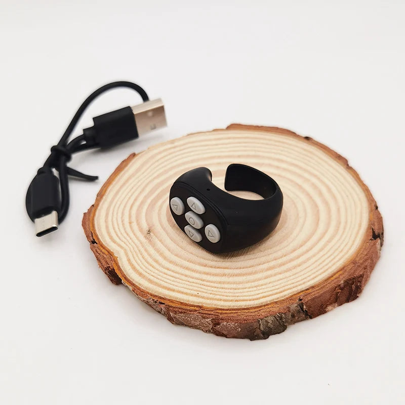 2025 Bluetooth Tiktok Remote Control Ring Gadget Flipping Selfie Fingertip Controller Give Likes 4 Buttons 10m for IPhone Xiaomi