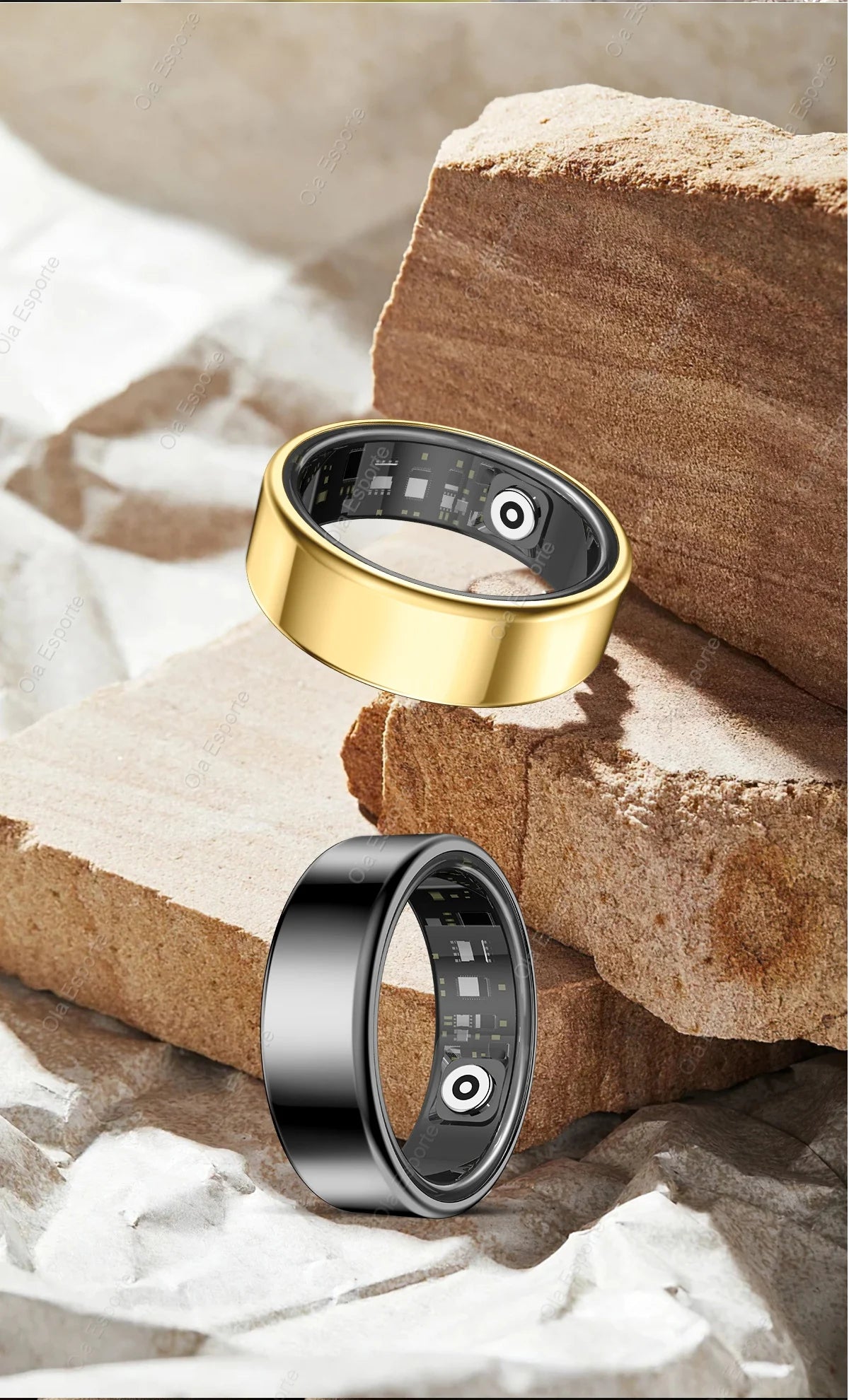 For Xiaomi Smart Ring 2025 Men Women Health Heart Rate Blood Oxygen Monitor Smartring IP68 & 5ATM Waterproof, Multi-sport Mode