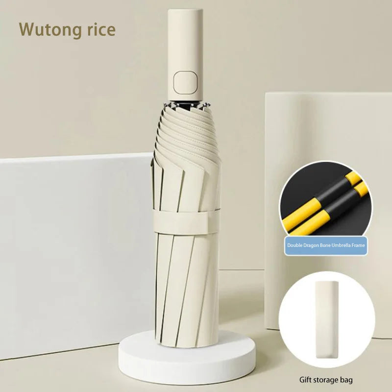 Xiaomi 24 Bone Solid Color Automatic Umbrella Light Collapsible Large Format Outdoor Sunshade UV Protection Automatic Umbrella
