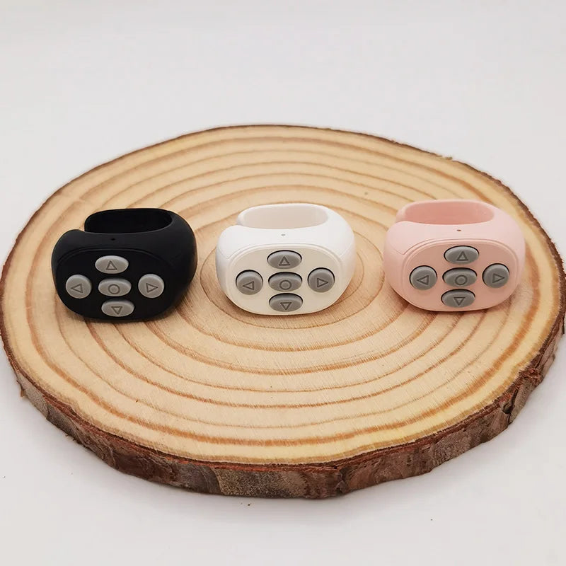 2025 Bluetooth Tiktok Remote Control Ring Gadget Flipping Selfie Fingertip Controller Give Likes 4 Buttons 10m for IPhone Xiaomi