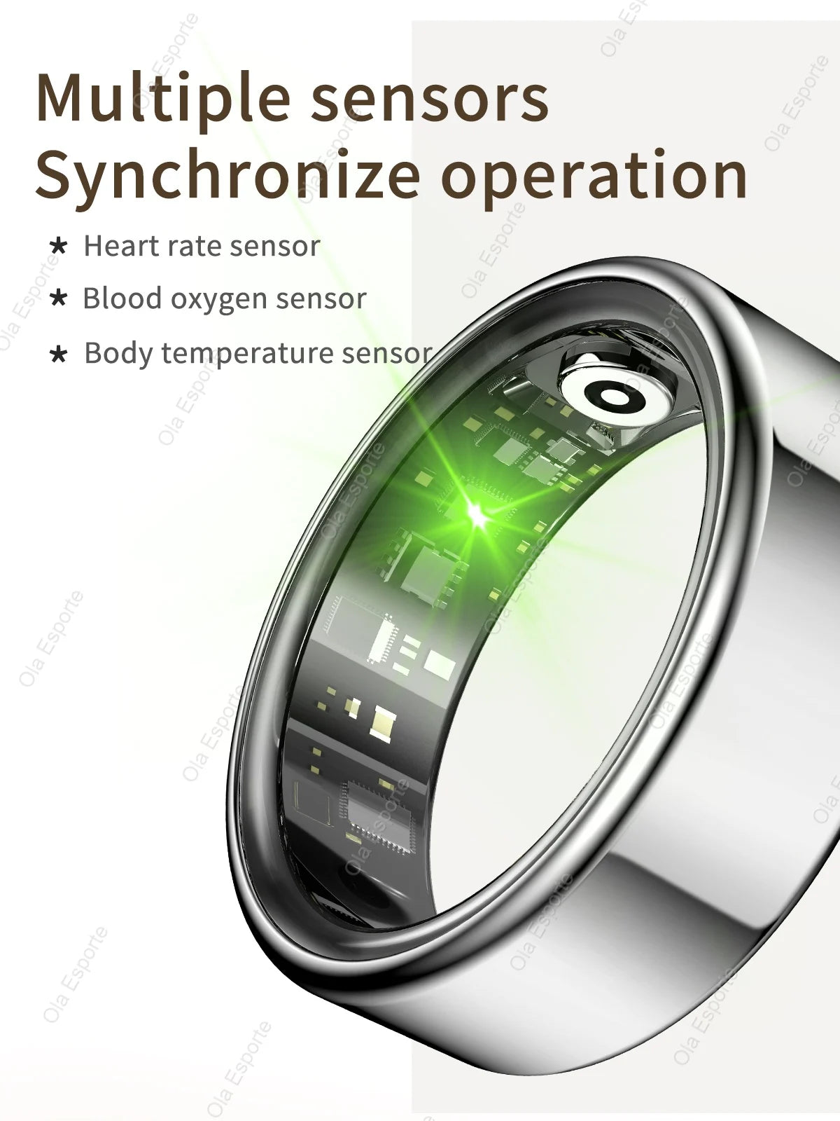 For Xiaomi Smart Ring 2025 Men Women Health Heart Rate Blood Oxygen Monitor Smartring IP68 & 5ATM Waterproof, Multi-sport Mode
