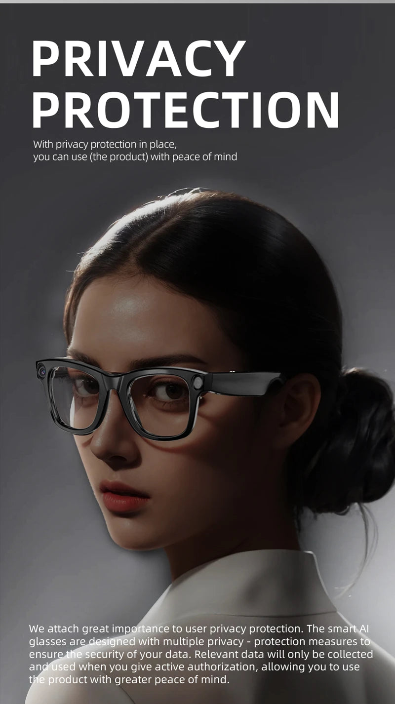 Xiaomi G300 Smart AI Glasses 800W pixel AI Shooting Camera HD Photo Video Voice Call Translation Waterproof Bluetooth Glasses