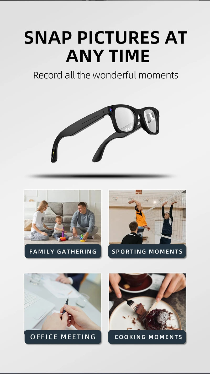 Xiaomi G300 Smart AI Glasses 800W pixel AI Shooting Camera HD Photo Video Voice Call Translation Waterproof Bluetooth Glasses