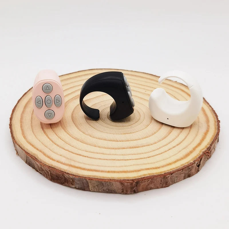2025 Bluetooth Tiktok Remote Control Ring Gadget Flipping Selfie Fingertip Controller Give Likes 4 Buttons 10m for IPhone Xiaomi