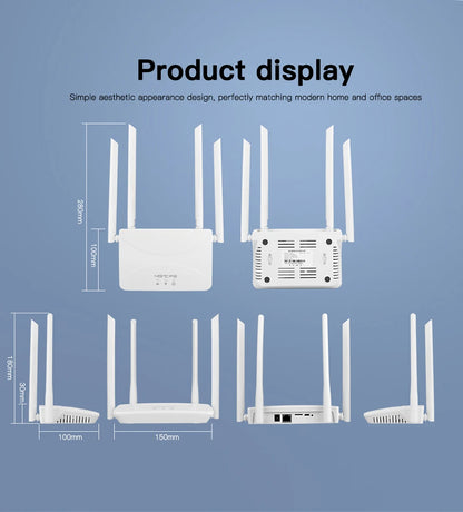 4G LTE WIFI Router 150Mbps 4 External Antennas Power Signal Booster Hotspot Smoother Wired Connection Intelligent Micro SIM Card