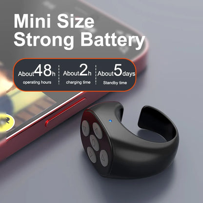 2025 Bluetooth Tiktok Remote Control Ring Gadget Flipping Selfie Fingertip Controller Give Likes 4 Buttons 10m for IPhone Xiaomi