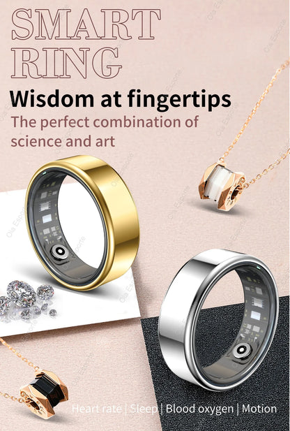 For Xiaomi Smart Ring 2025 Men Women Health Heart Rate Blood Oxygen Monitor Smartring IP68 & 5ATM Waterproof, Multi-sport Mode