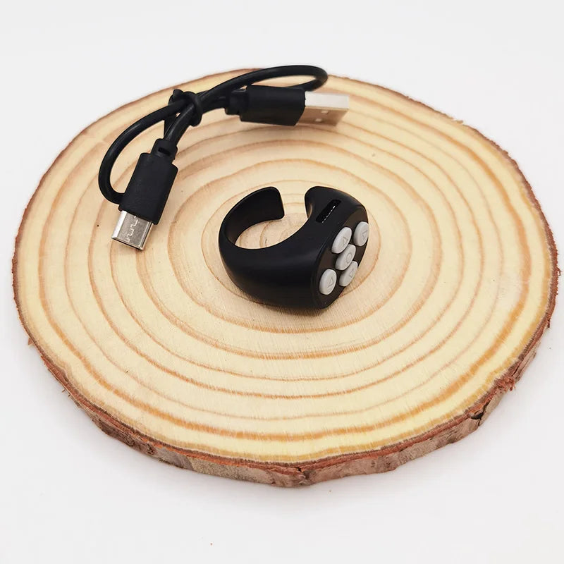2025 Bluetooth Tiktok Remote Control Ring Gadget Flipping Selfie Fingertip Controller Give Likes 4 Buttons 10m for IPhone Xiaomi