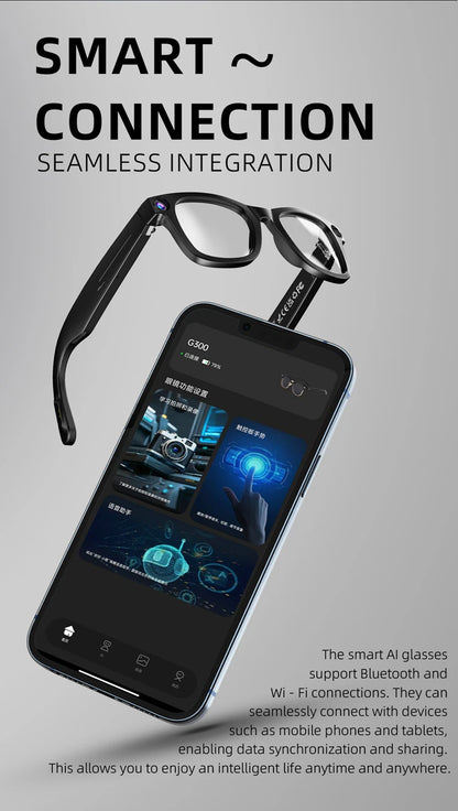 Xiaomi G300 Smart AI Glasses 800W pixel AI Shooting Camera HD Photo Video Voice Call Translation Waterproof Bluetooth Glasses
